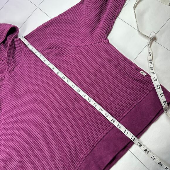 The North Face Sweatshirt Womens Large Purple Chabot Hoodie Waffleknit Sporty - Picture 10 of 11